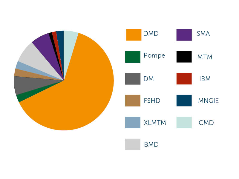 TACT Pie Chart Disease Areas